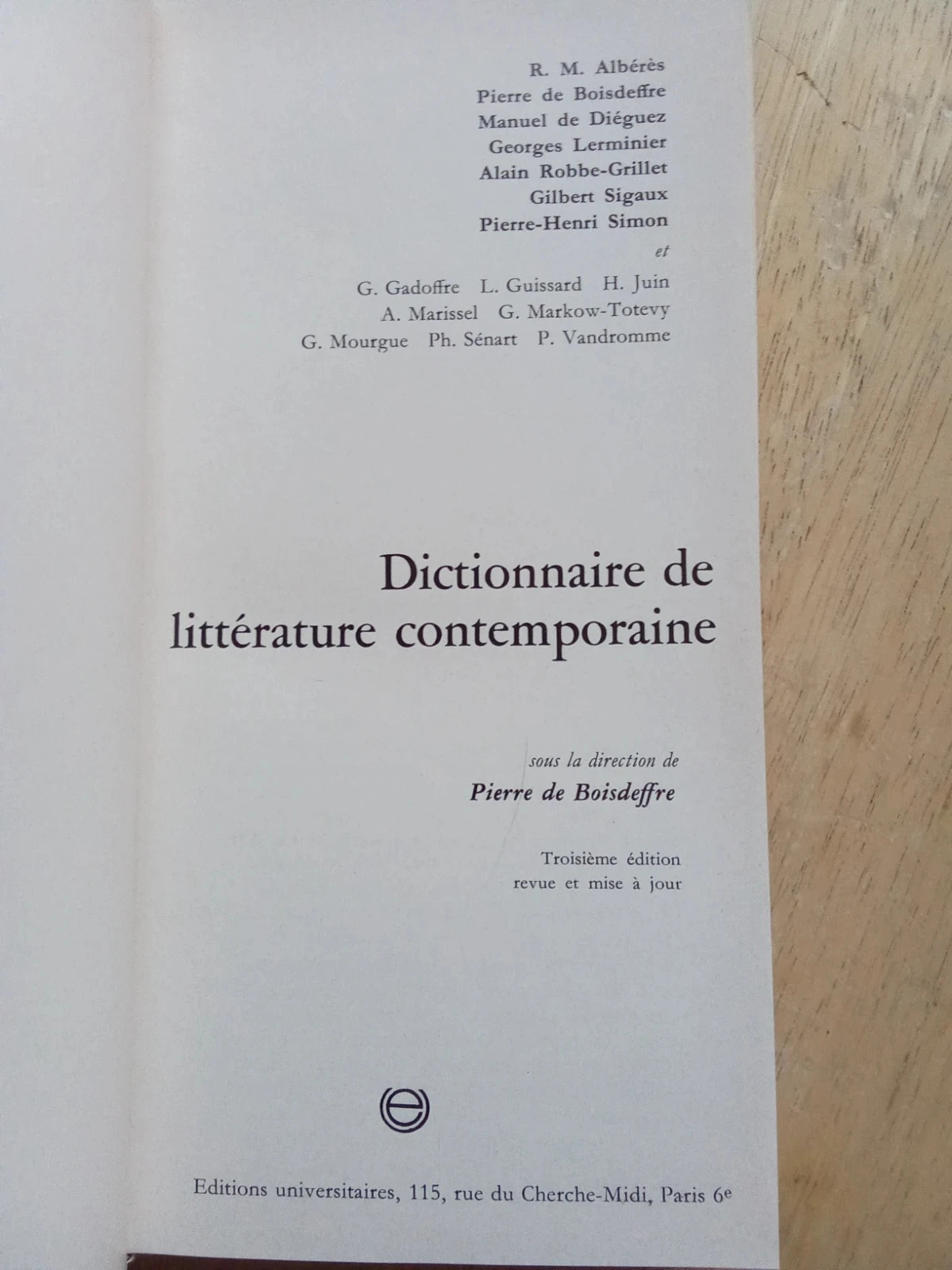 Gids voor hedendaagse literatuur, door Pierre de Boisdeffre (red.) – photo 2